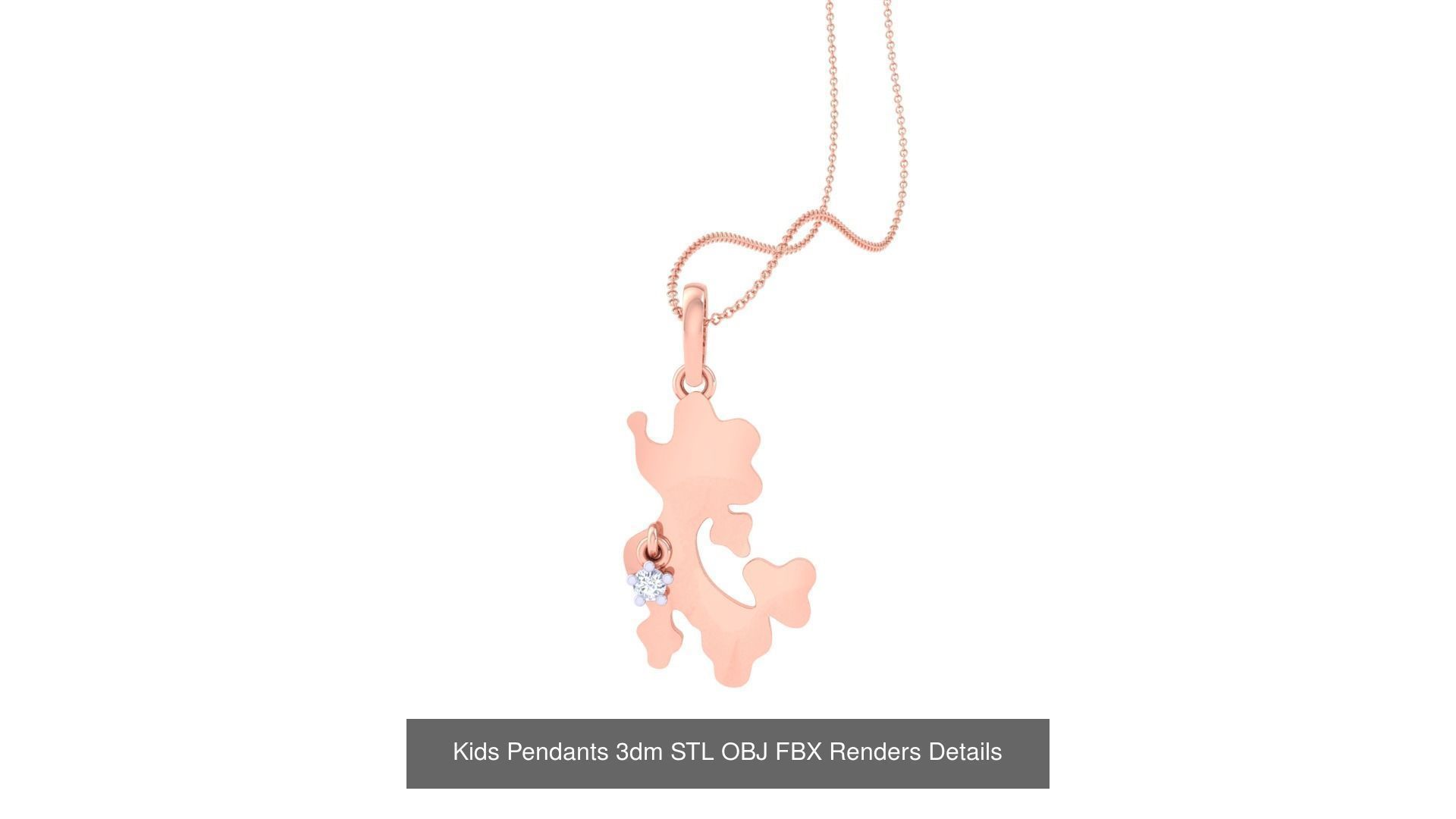 100 Kids Pendants 3dm STL OBJ FBX Renders Details Collection _21
