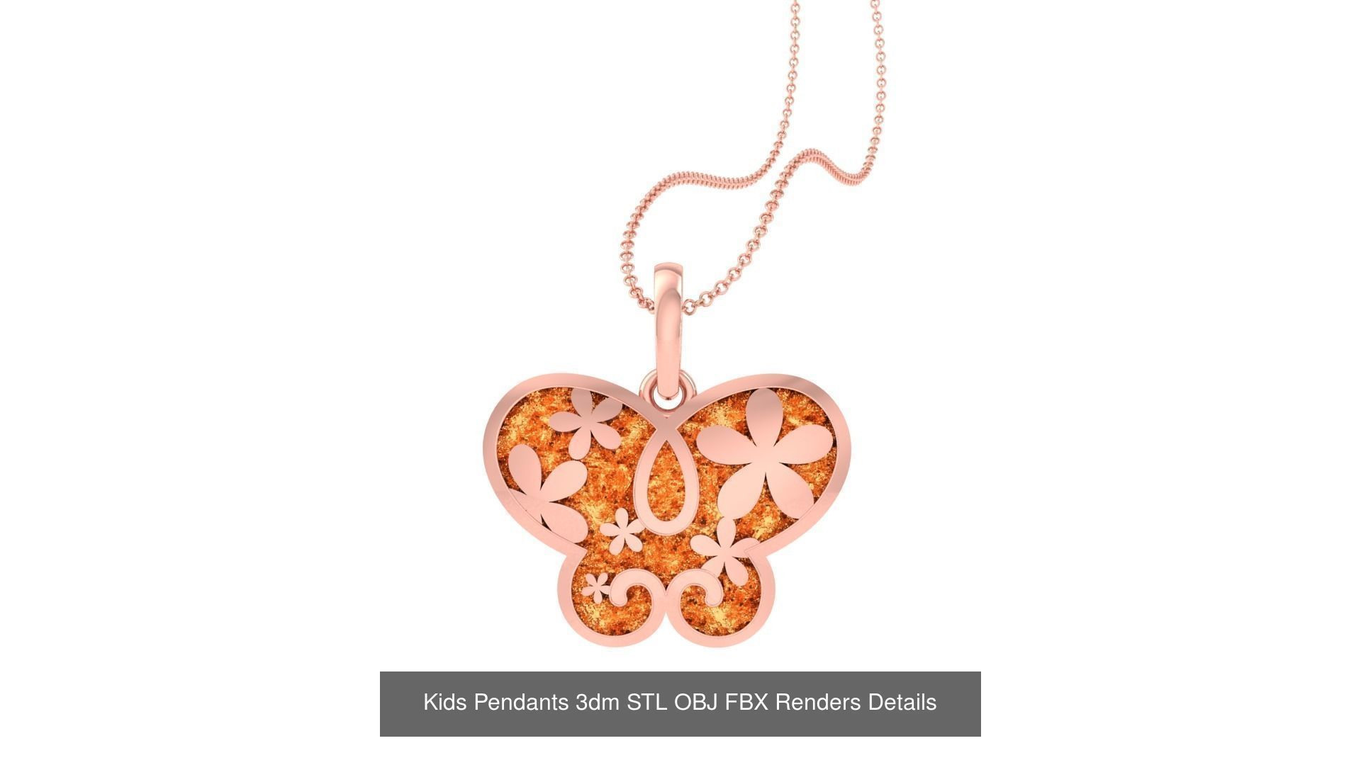 100 Kids Pendants 3dm STL OBJ FBX Renders Details Collection _52