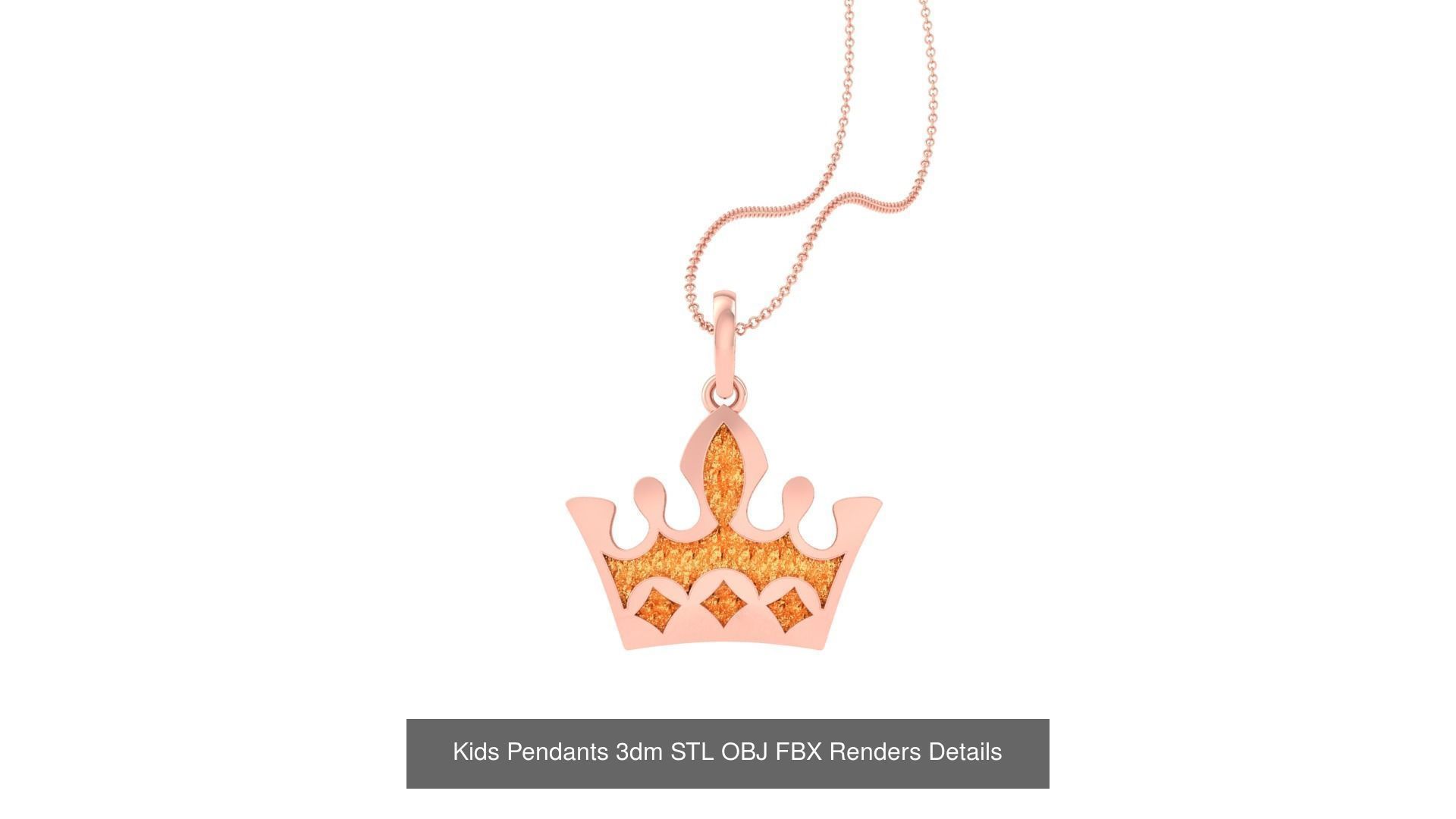 100 Kids Pendants 3dm STL OBJ FBX Renders Details Collection _50