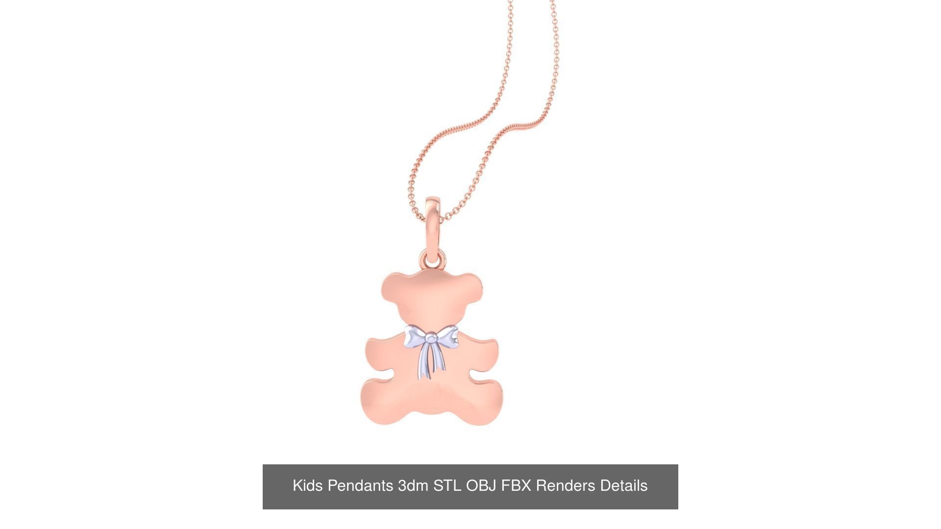 100 Kids Pendants 3dm STL OBJ FBX Renders Details Collection _31