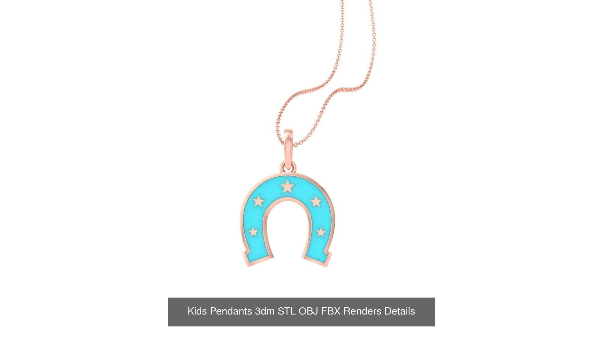100 Kids Pendants 3dm STL OBJ FBX Renders Details Collection _62