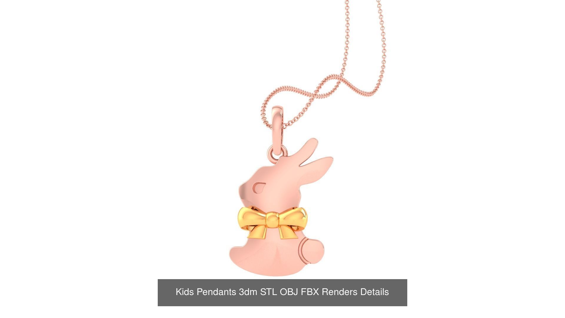 100 Kids Pendants 3dm STL OBJ FBX Renders Details Collection _38