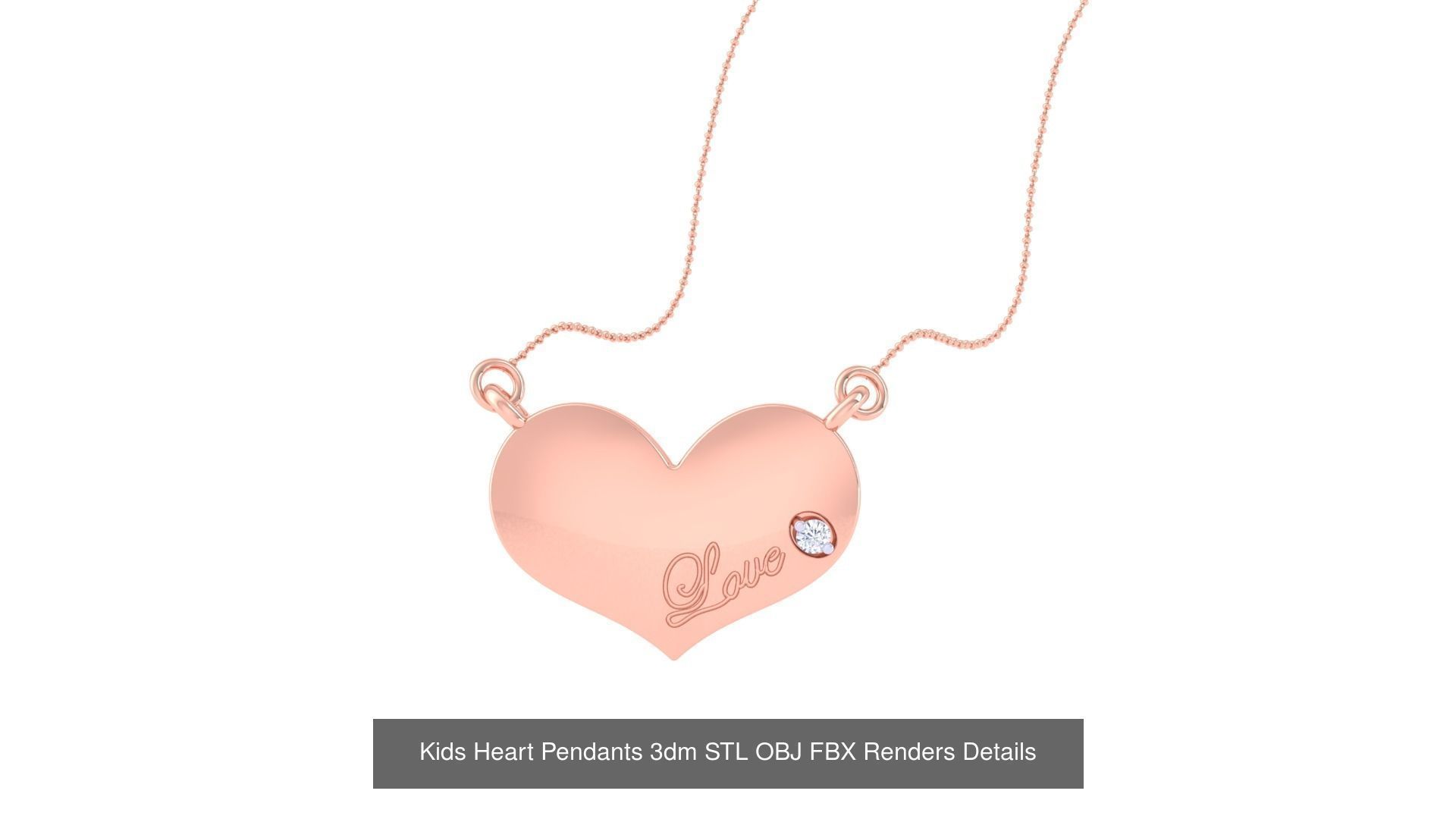 100 Kids Pendants 3dm STL OBJ FBX Renders Details Collection _60