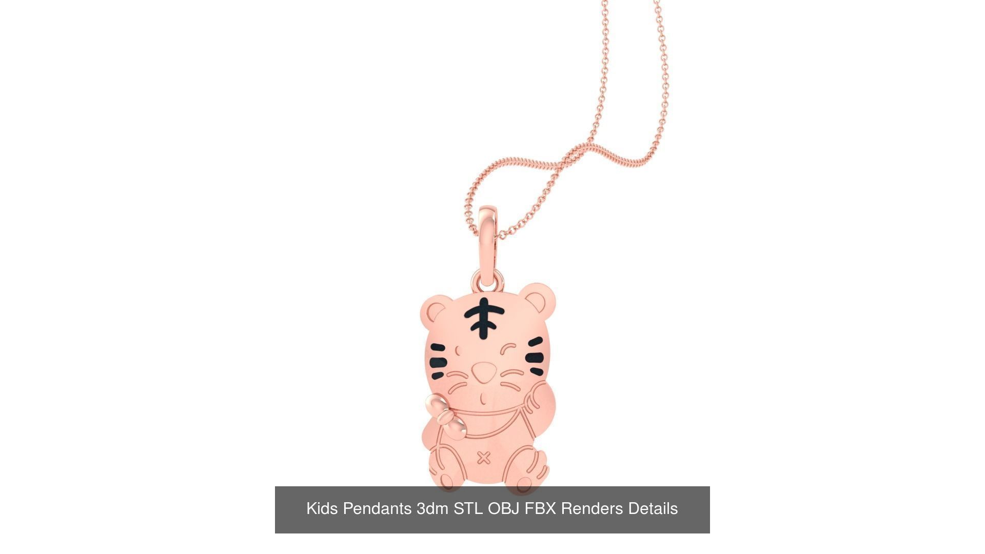 100 Kids Pendants 3dm STL OBJ FBX Renders Details Collection _108