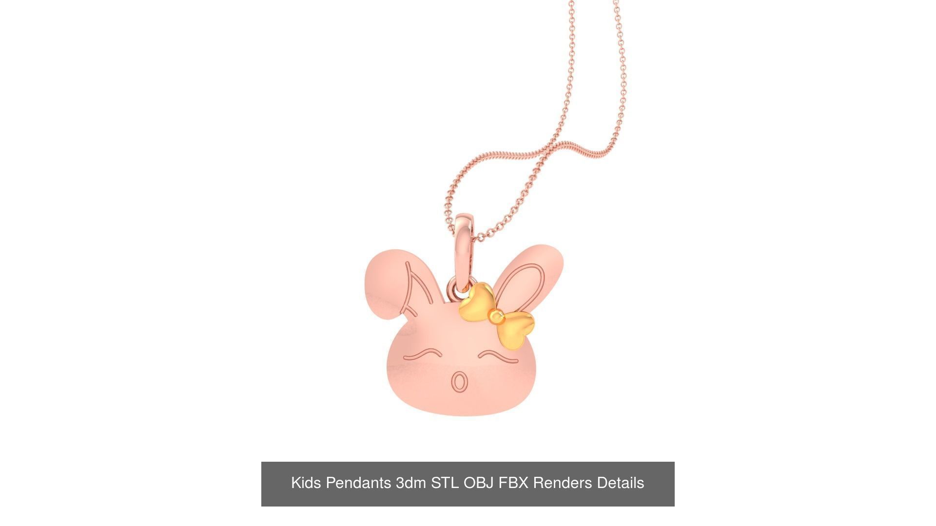 100 Kids Pendants 3dm STL OBJ FBX Renders Details Collection _81