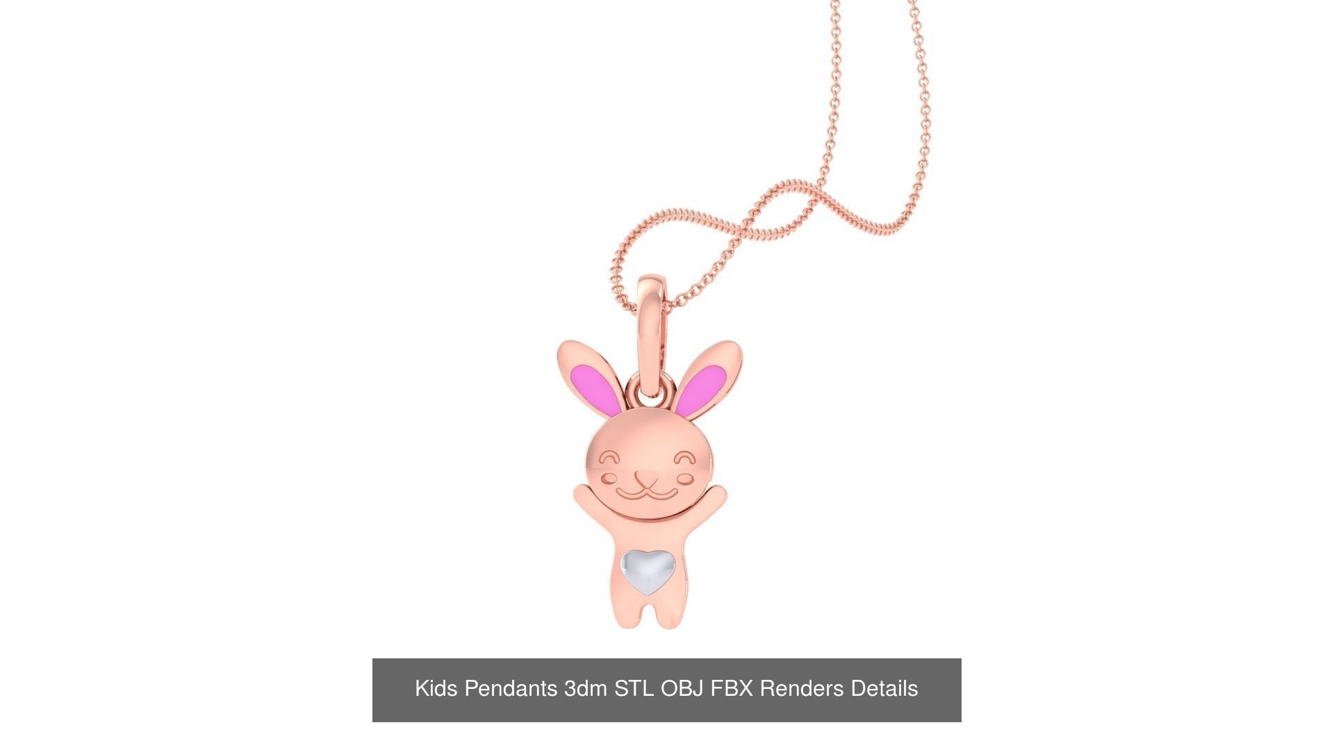 100 Kids Pendants 3dm STL OBJ FBX Renders Details Collection _105