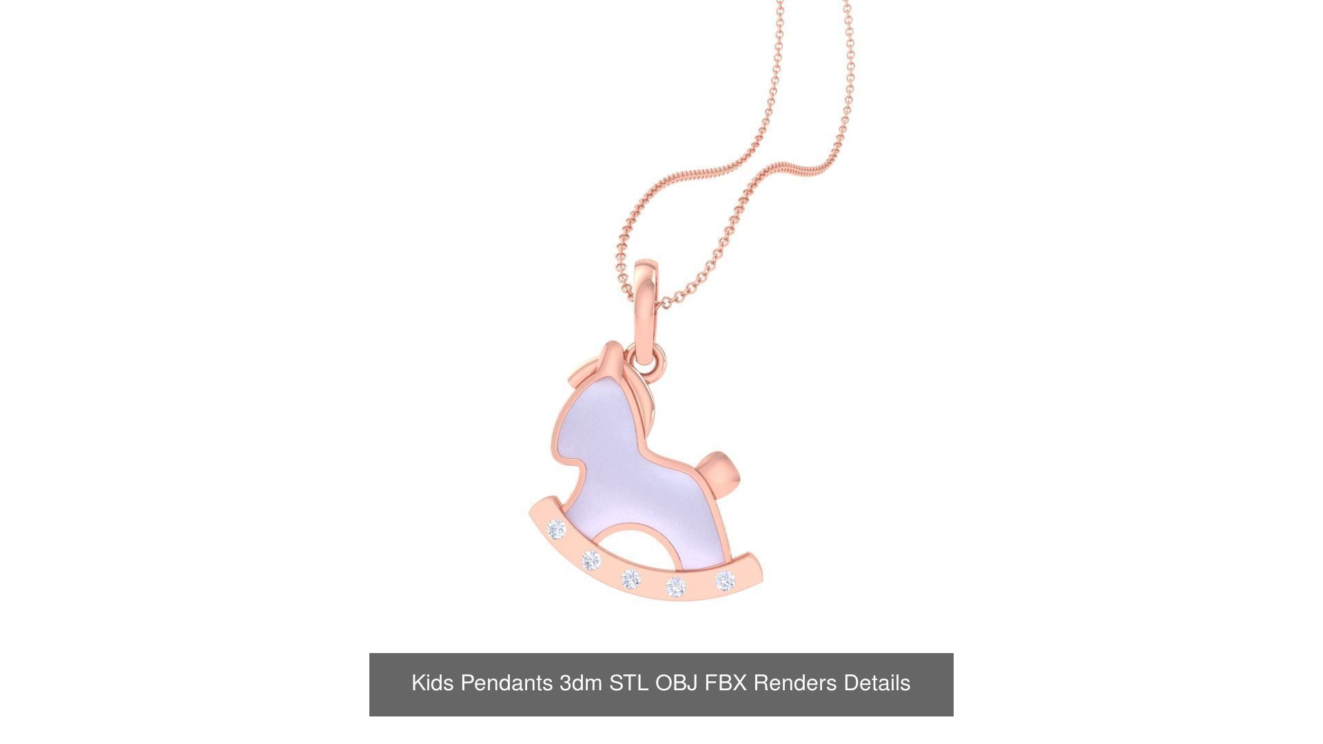 100 Kids Pendants 3dm STL OBJ FBX Renders Details Collection _68