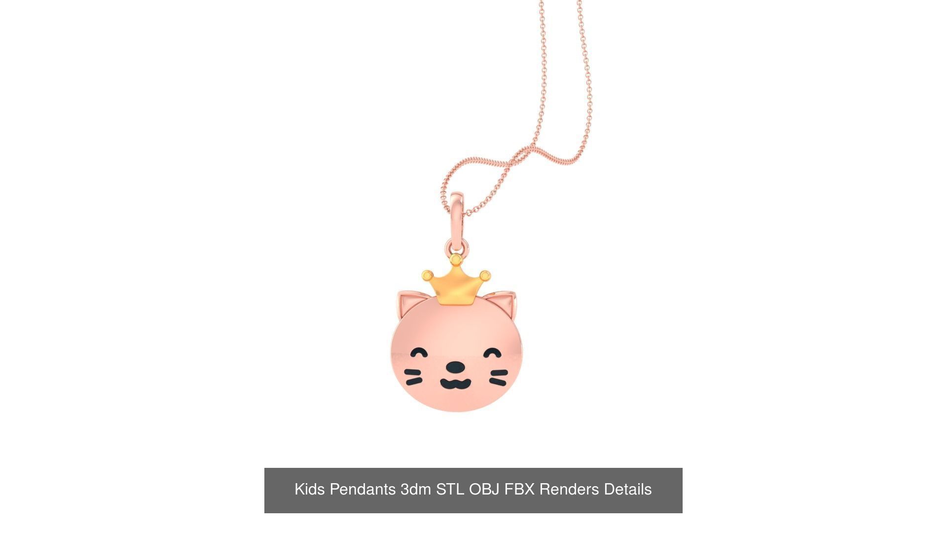 100 Kids Pendants 3dm STL OBJ FBX Renders Details Collection _90