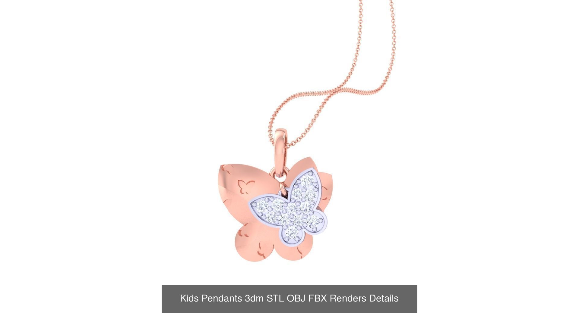100 Kids Pendants 3dm STL OBJ FBX Renders Details Collection _102