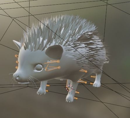 Hegdehog Stylized Yellow 3D Character Low-poly 3D model_18