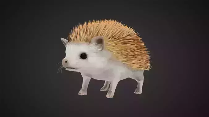 Hegdehog Stylized Yellow 3D Character Low-poly 3D model Hegdehog Stylized Yellow 3D Character Low-poly 3D model