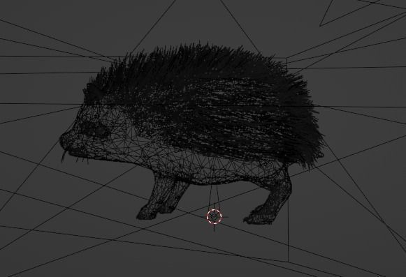 Hegdehog Stylized Yellow 3D Character Low-poly 3D model_23