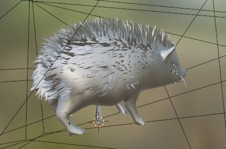 Hegdehog Stylized Yellow 3D Character Low-poly 3D model_17