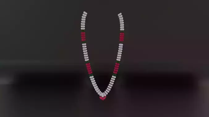Garland beaded necklace 3D model
