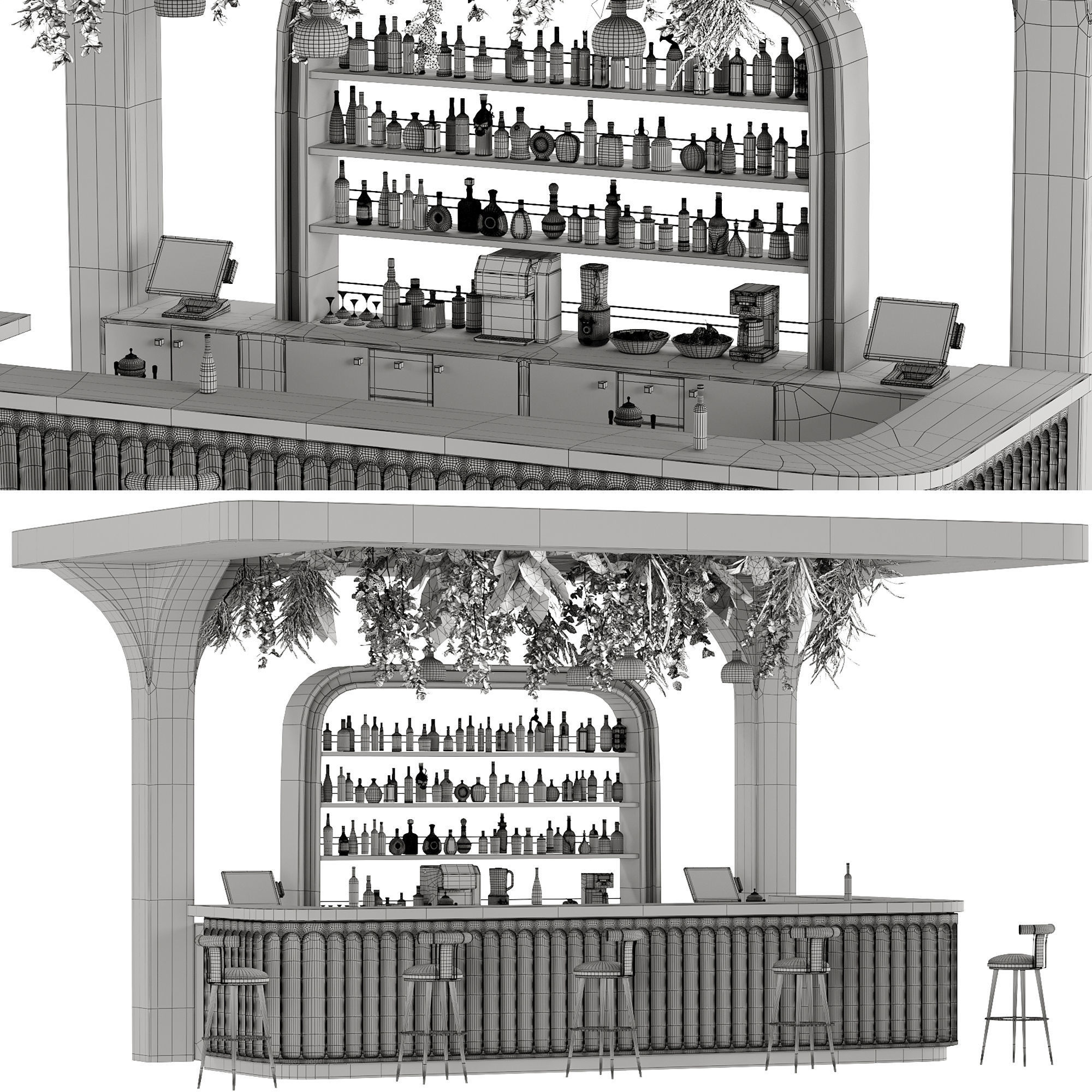 Bar 15 Hotel Bar 3D model_6