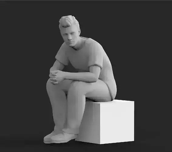 Hombre sentado 3D print model