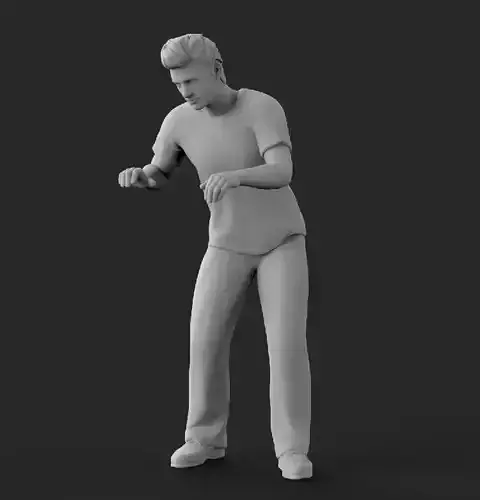 Hombre abriendo baul de camioneta  3D print model