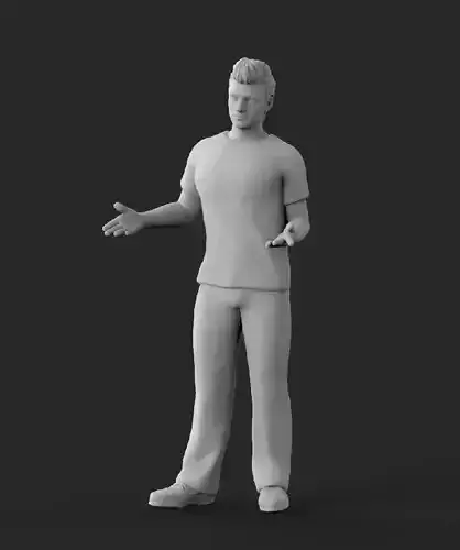 Hombre hablando 3D print model
