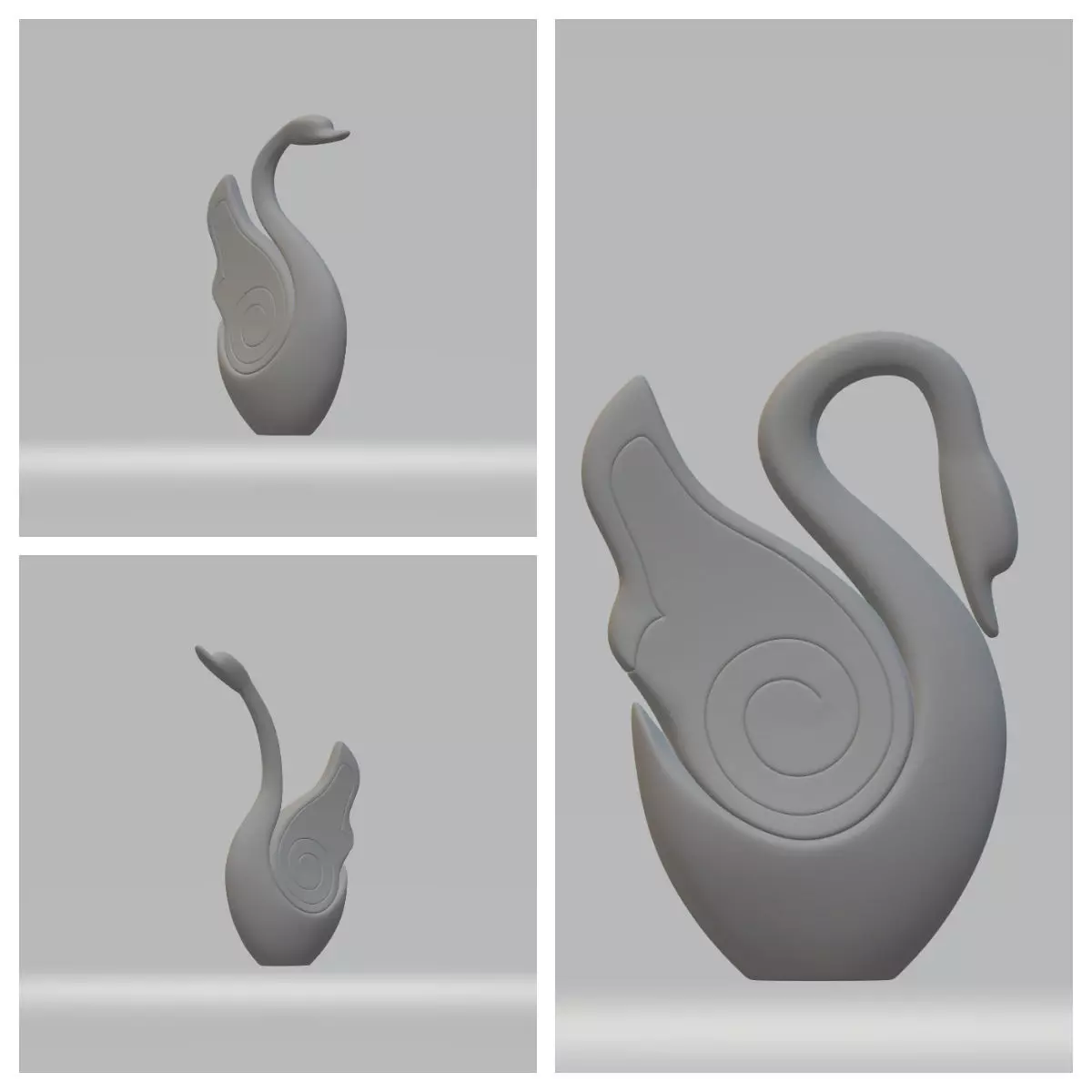 Circle Swan 3D print model_0