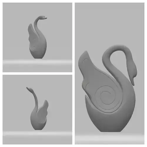 Circle Swan 3D print model
