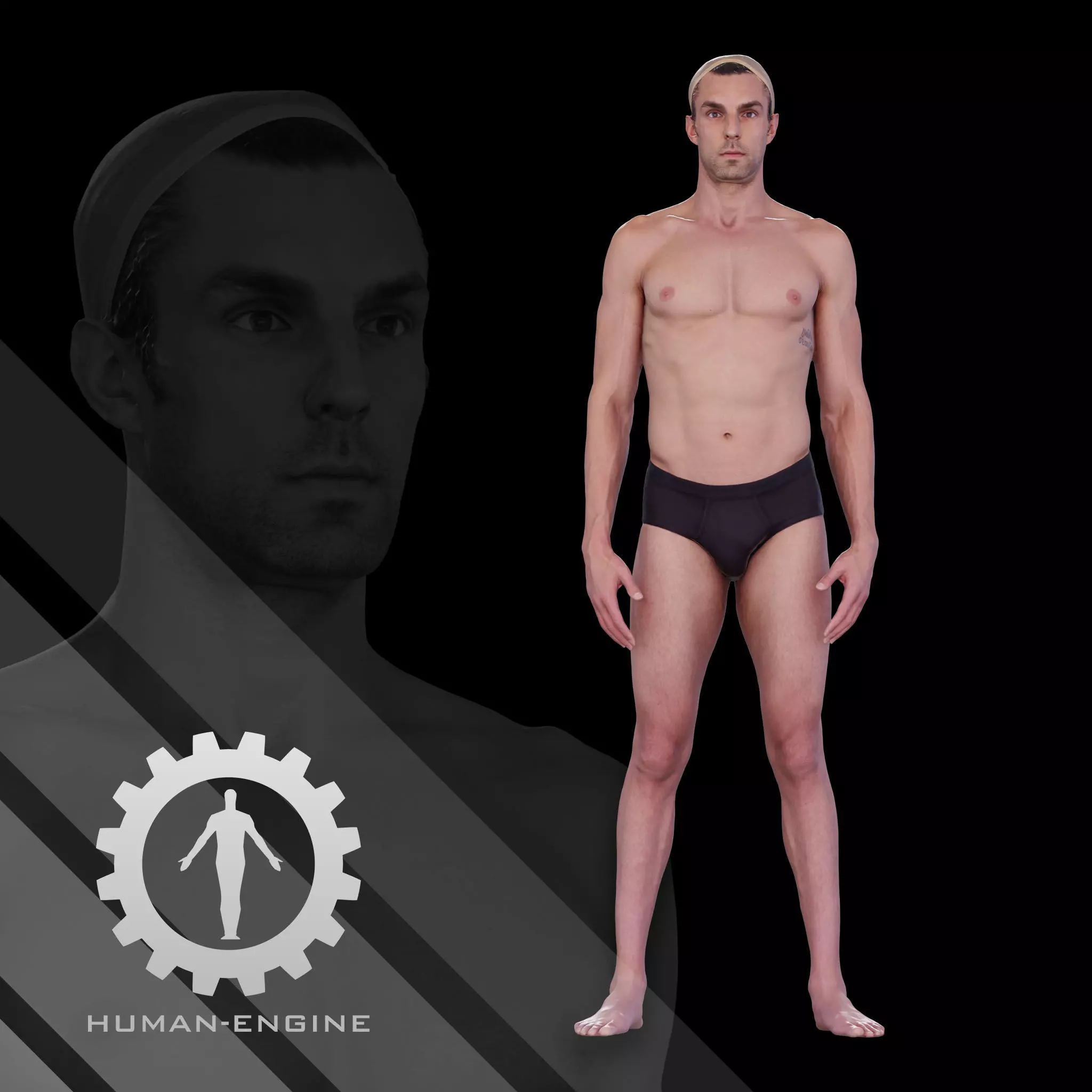 Male Scan - Dan 027 Standing Pose 3D model_0