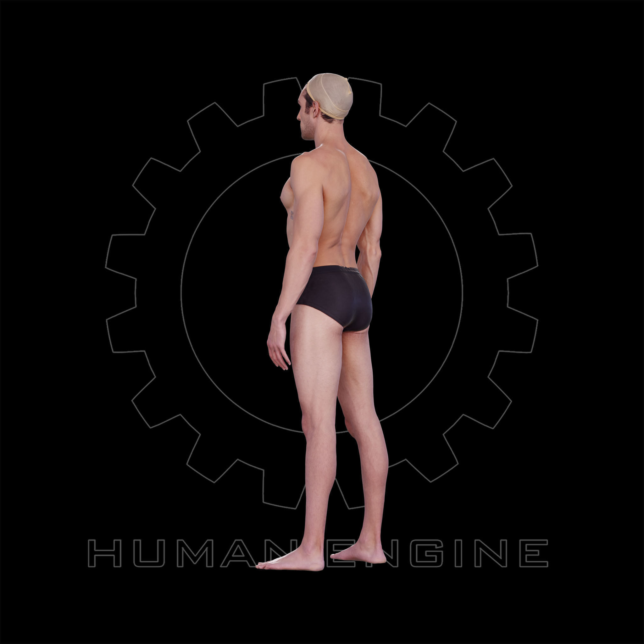 Male Scan - Dan 027 Standing Pose 3D model_12