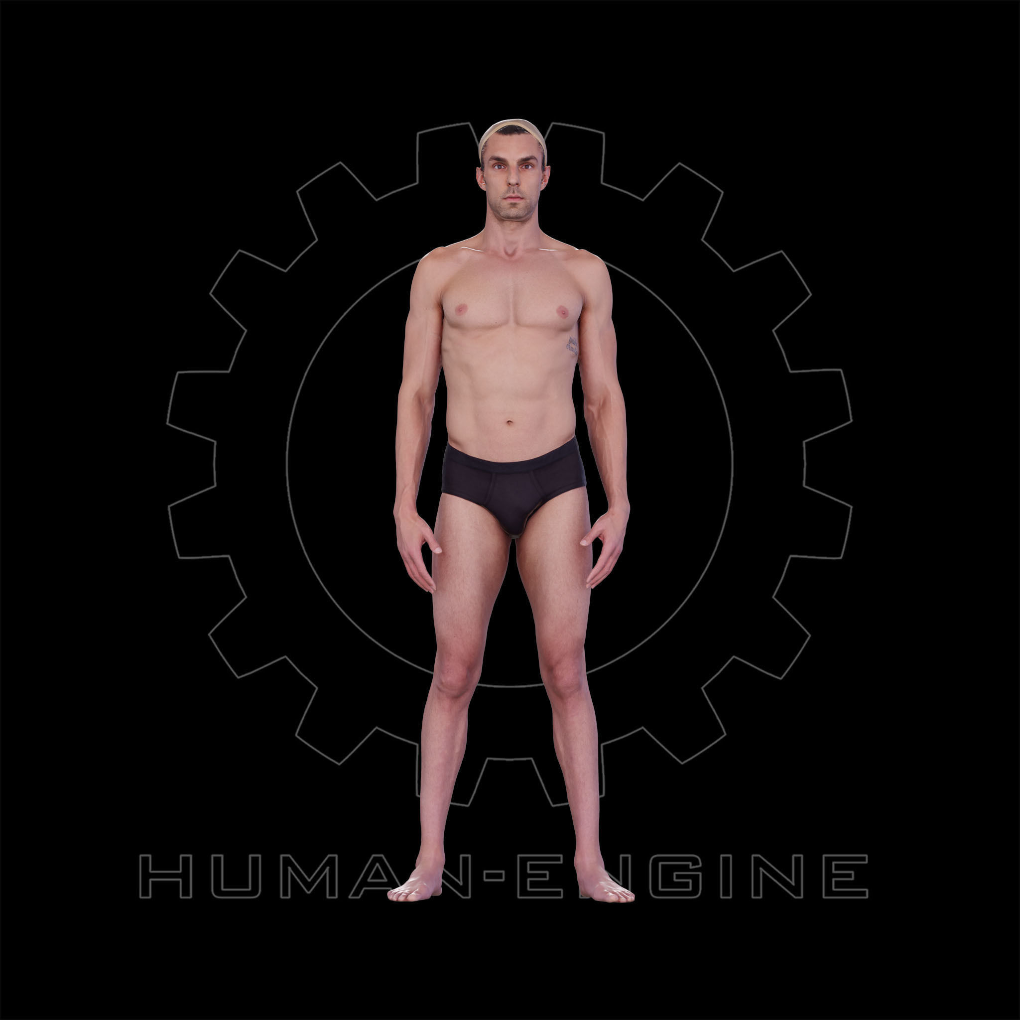 Male Scan - Dan 027 Standing Pose 3D model_2