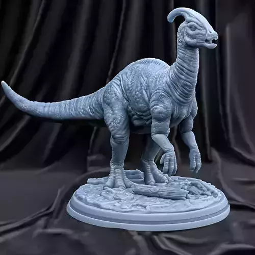 PARASAUROLOPHUS dinosaur statue Free 3D print model
