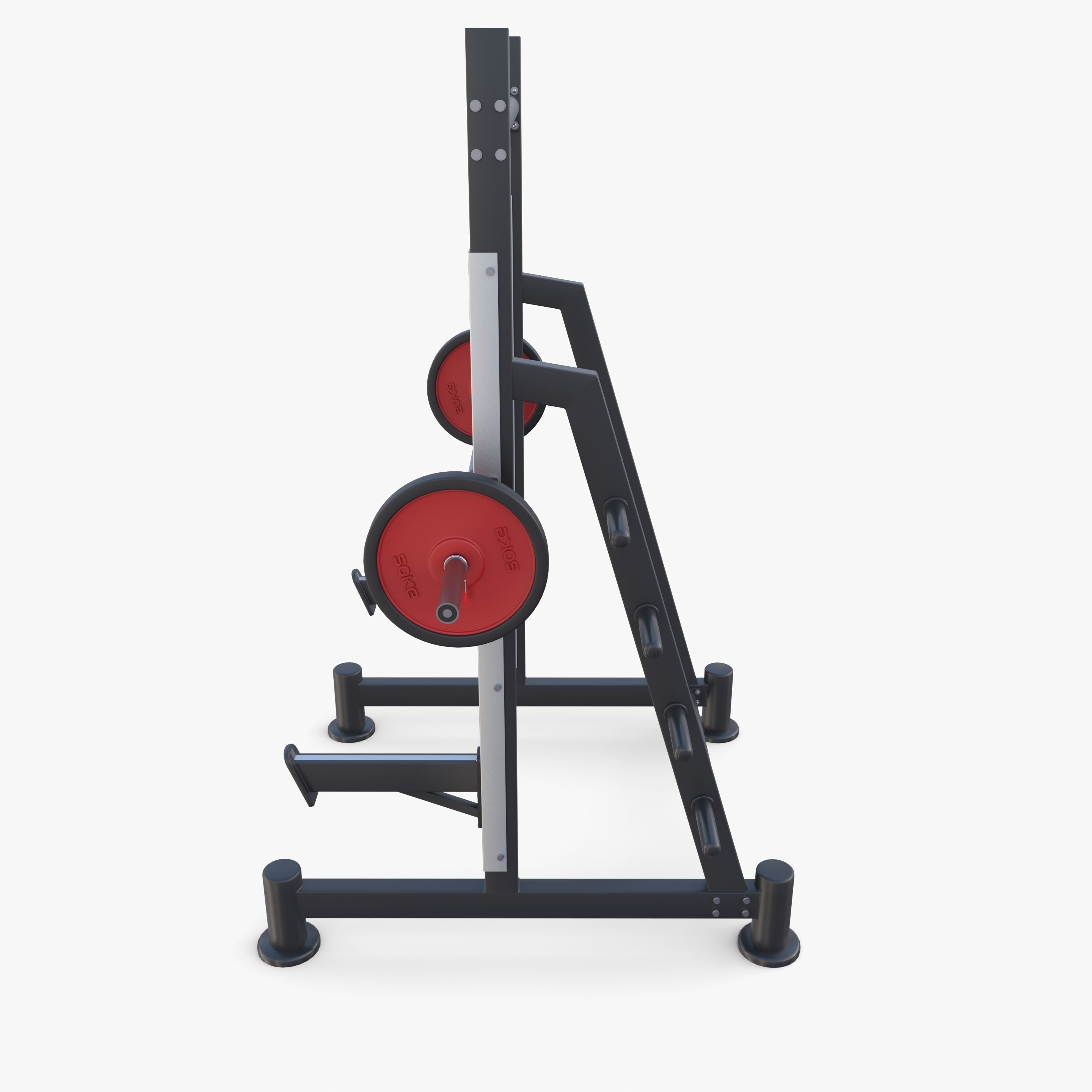 Squat rack 3D model_1
