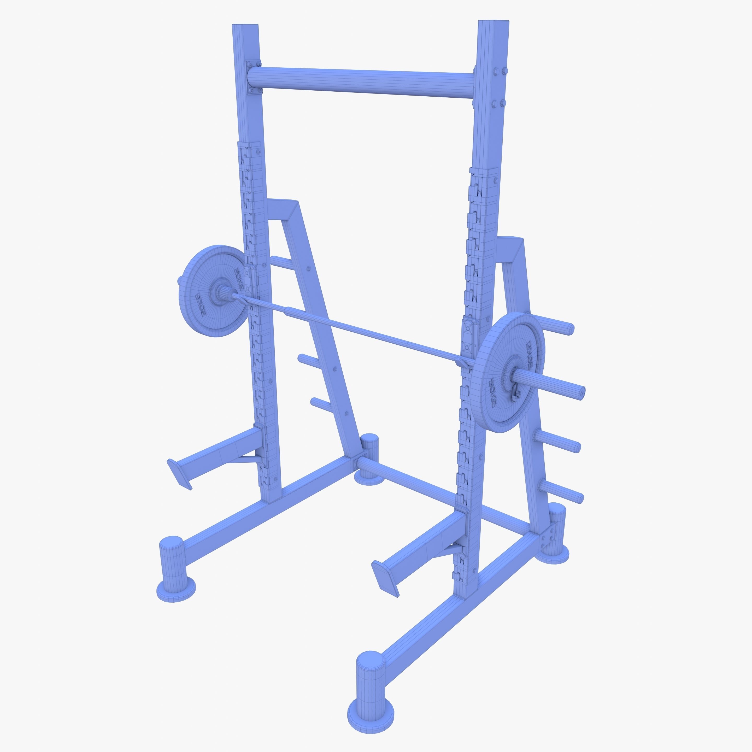 Squat rack 3D model_14