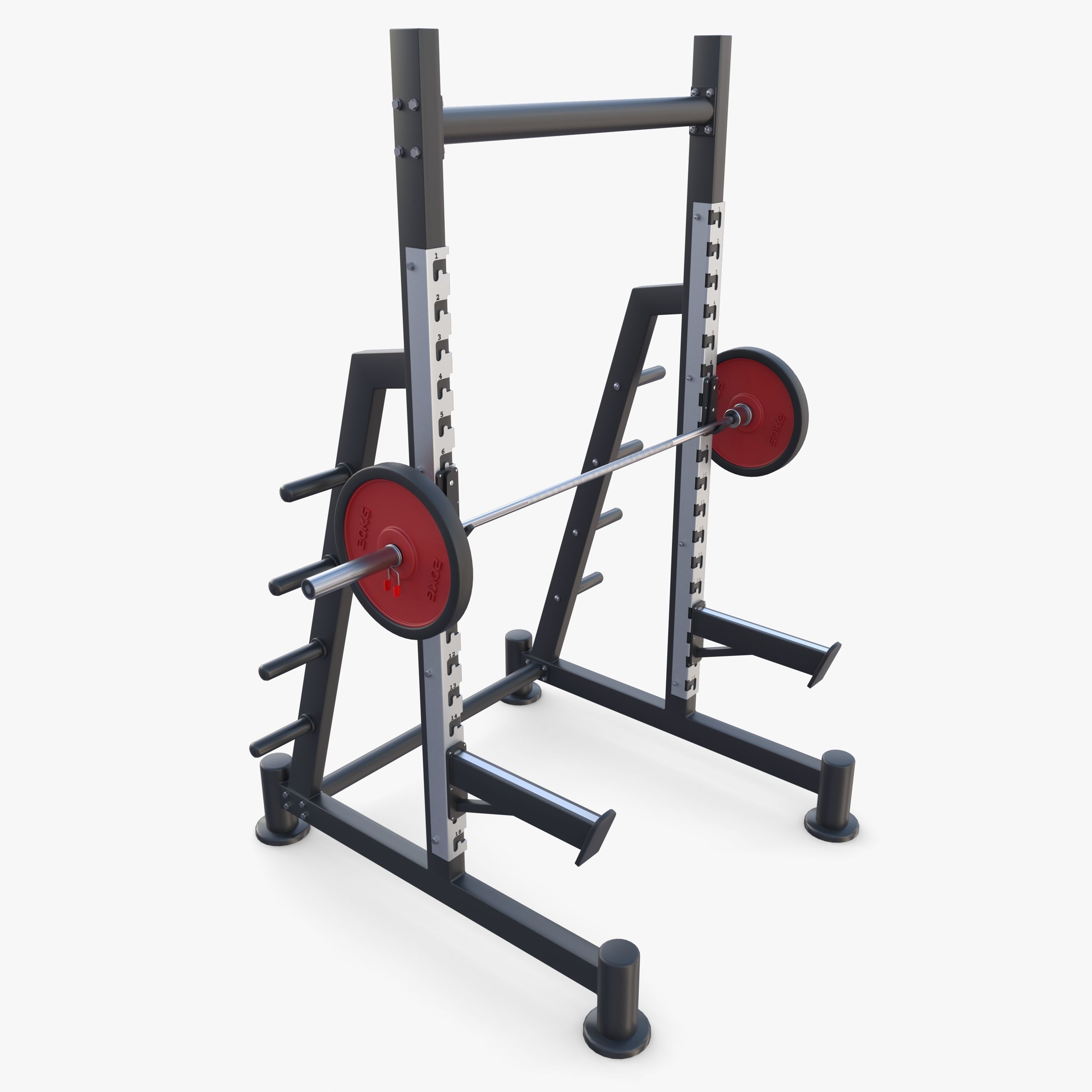 Squat rack 3D model_7