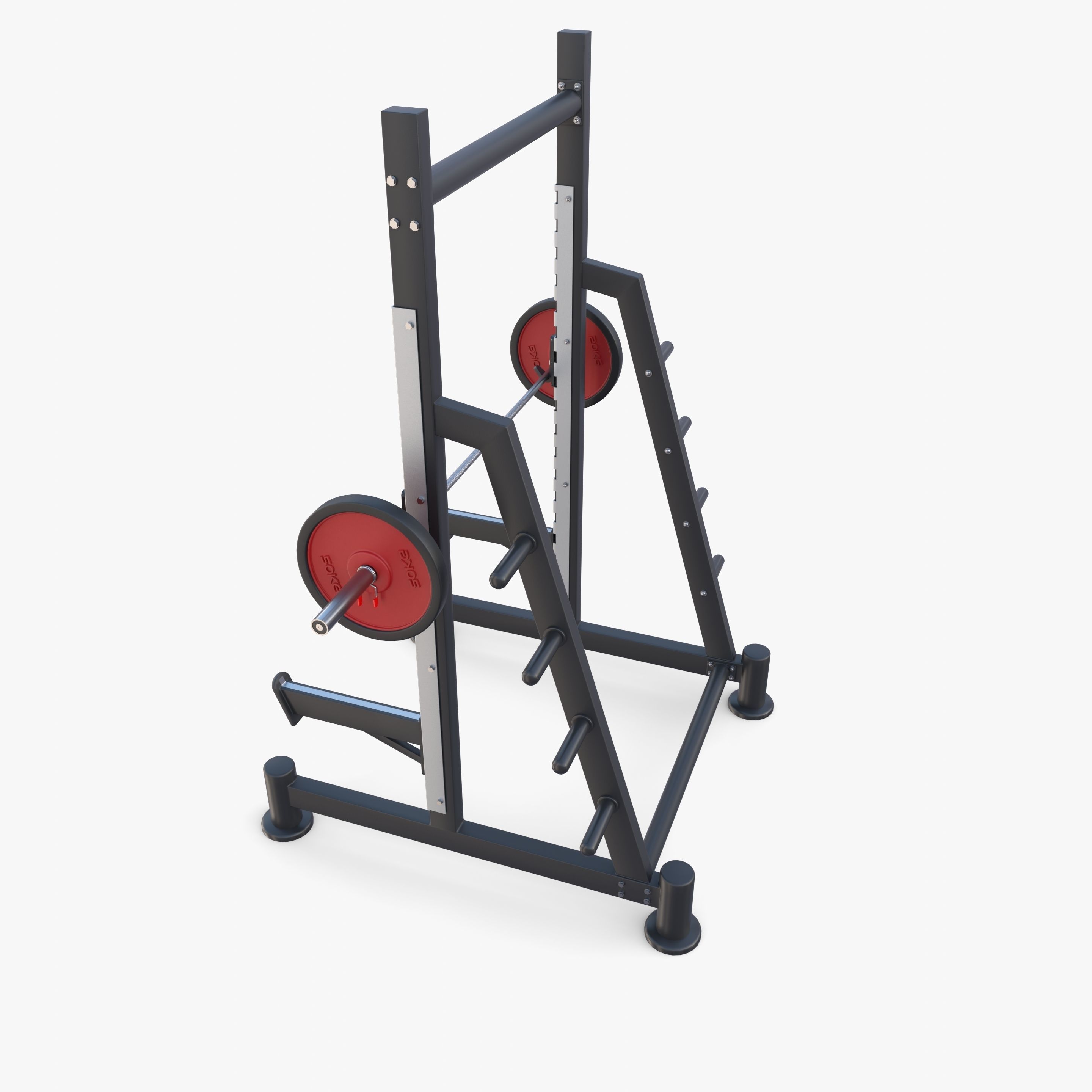 Squat rack 3D model_9