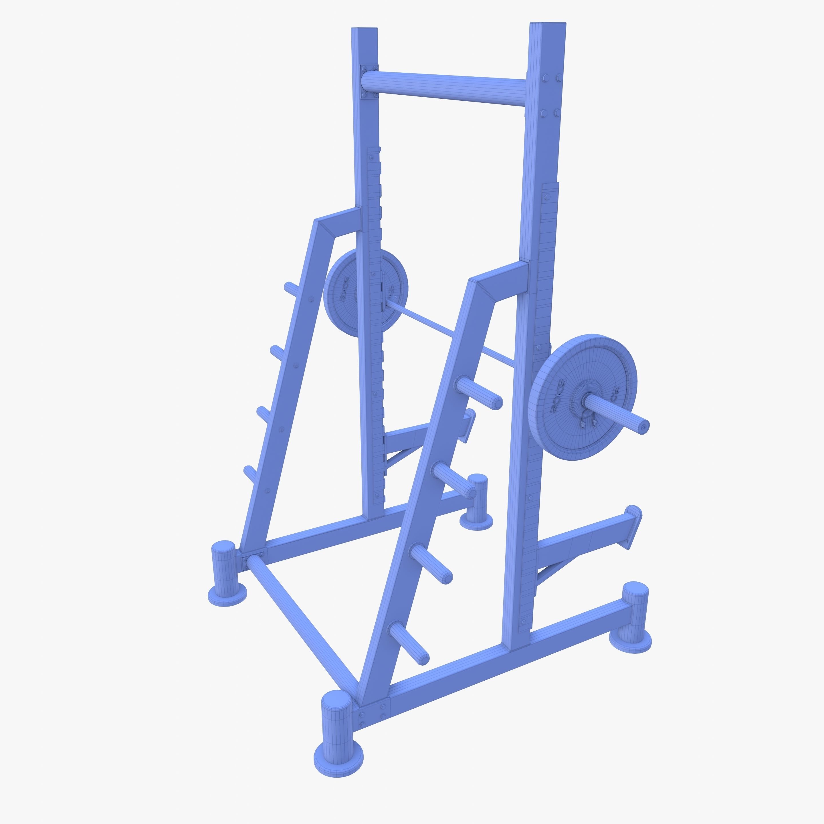 Squat rack 3D model_16