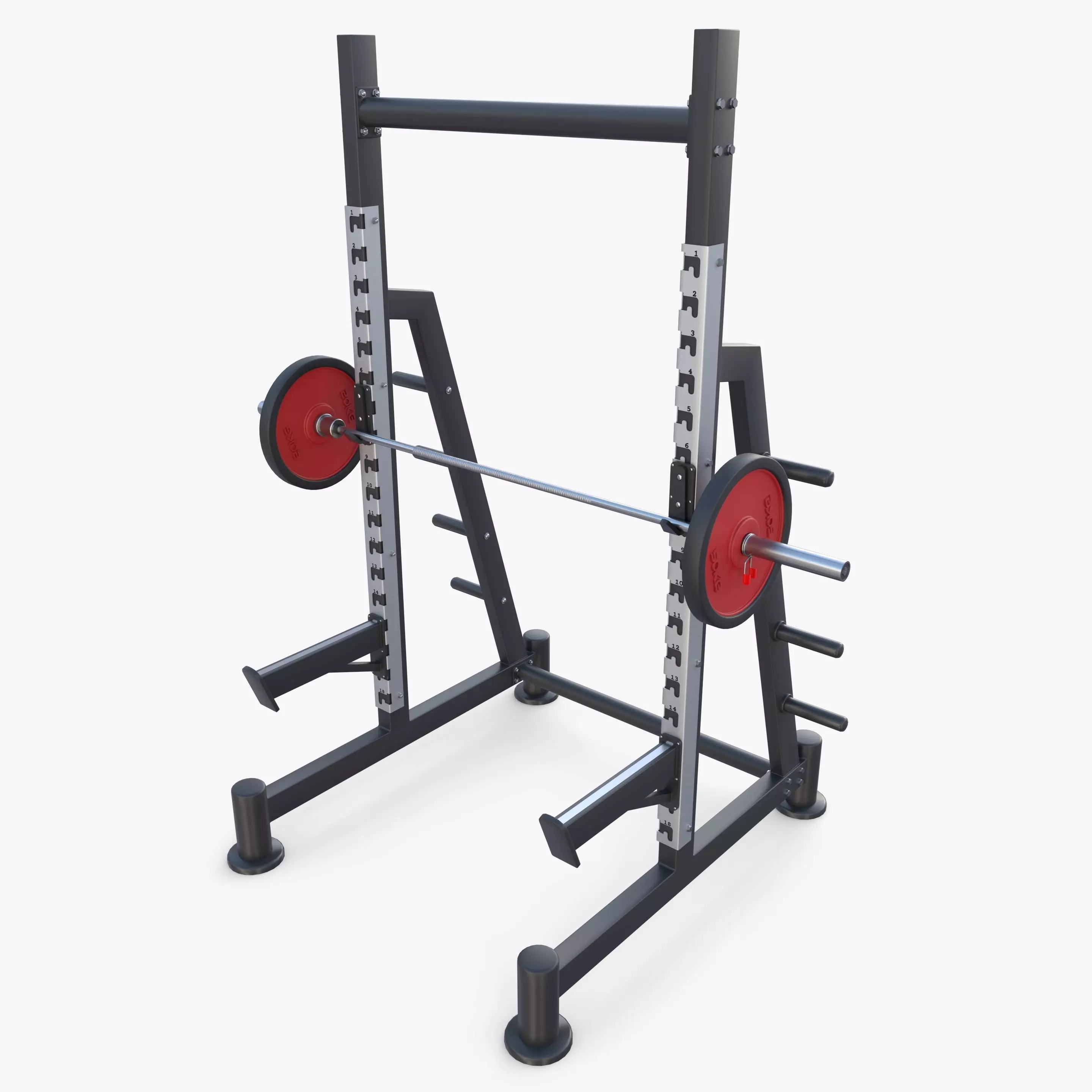 Squat rack 3D model_0