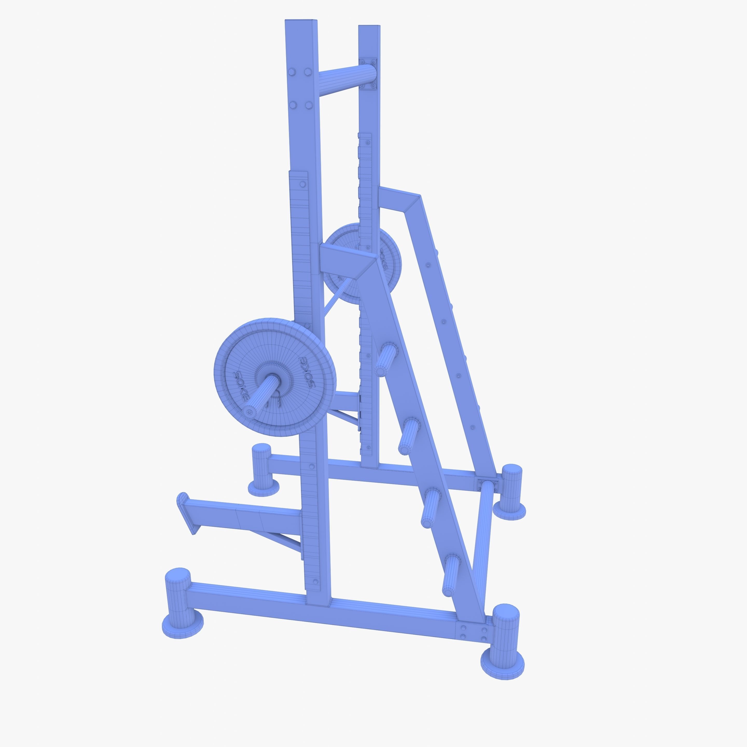 Squat rack 3D model_15