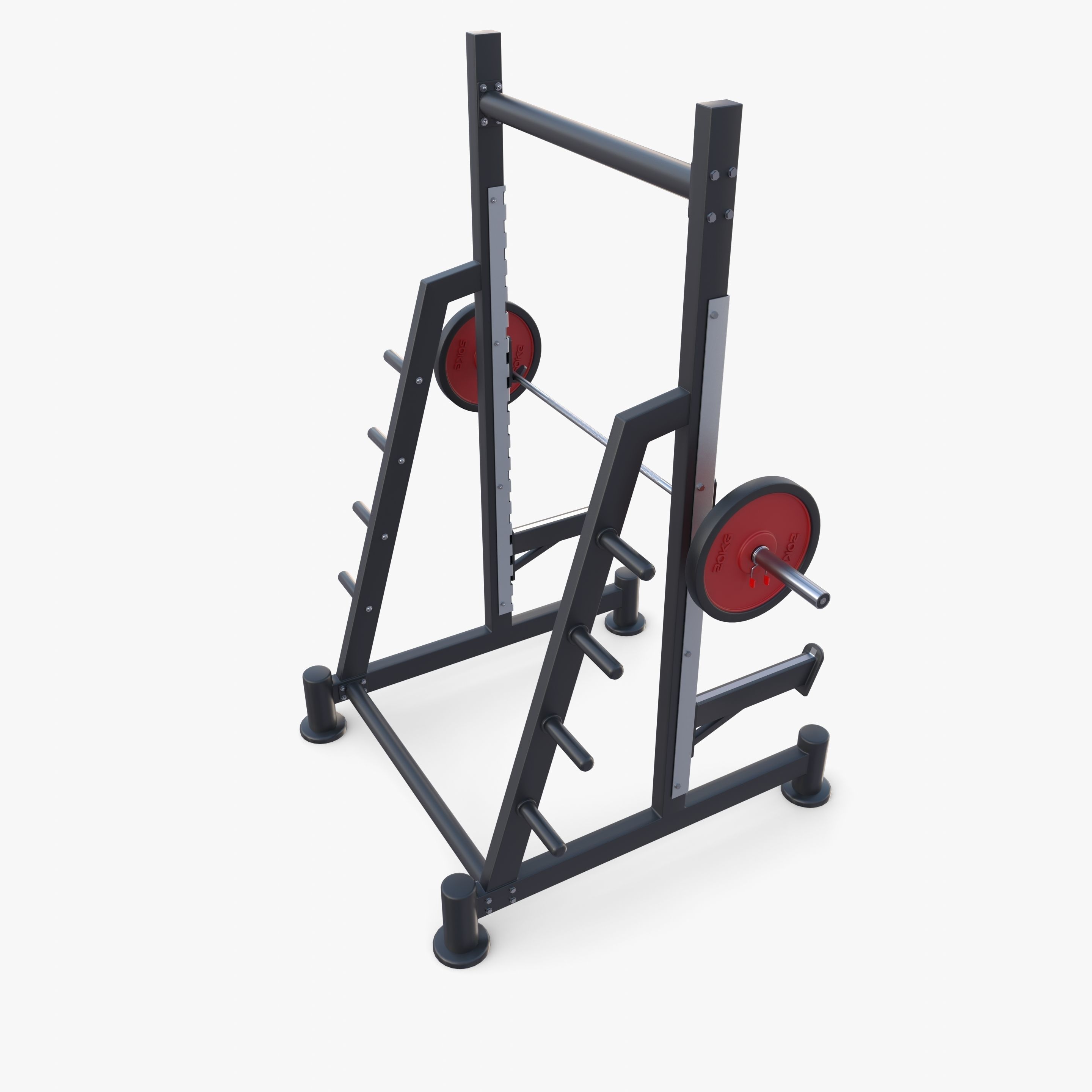Squat rack 3D model_12