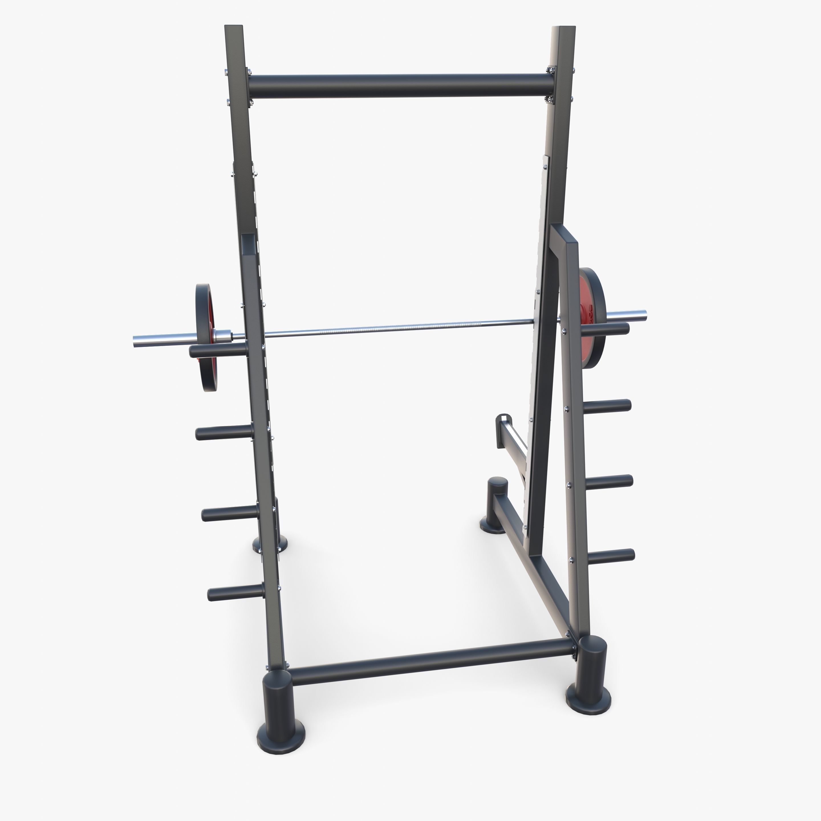 Squat rack 3D model_4