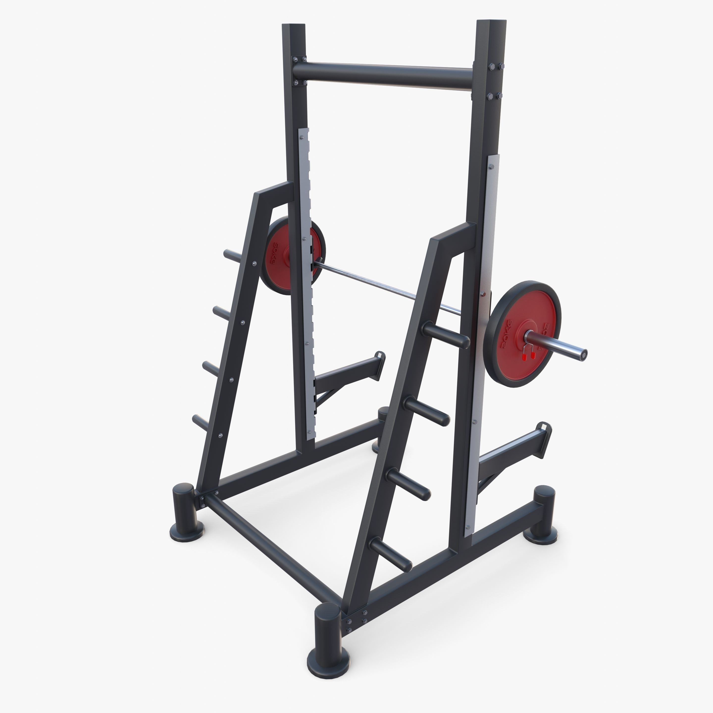 Squat rack 3D model_5