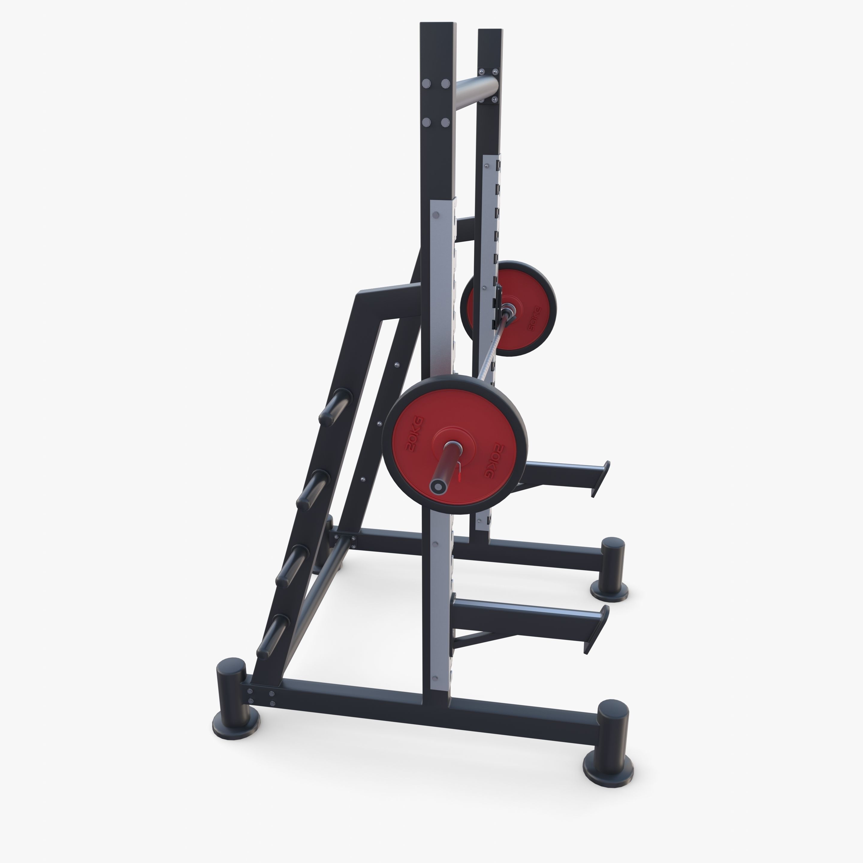 Squat rack 3D model_6