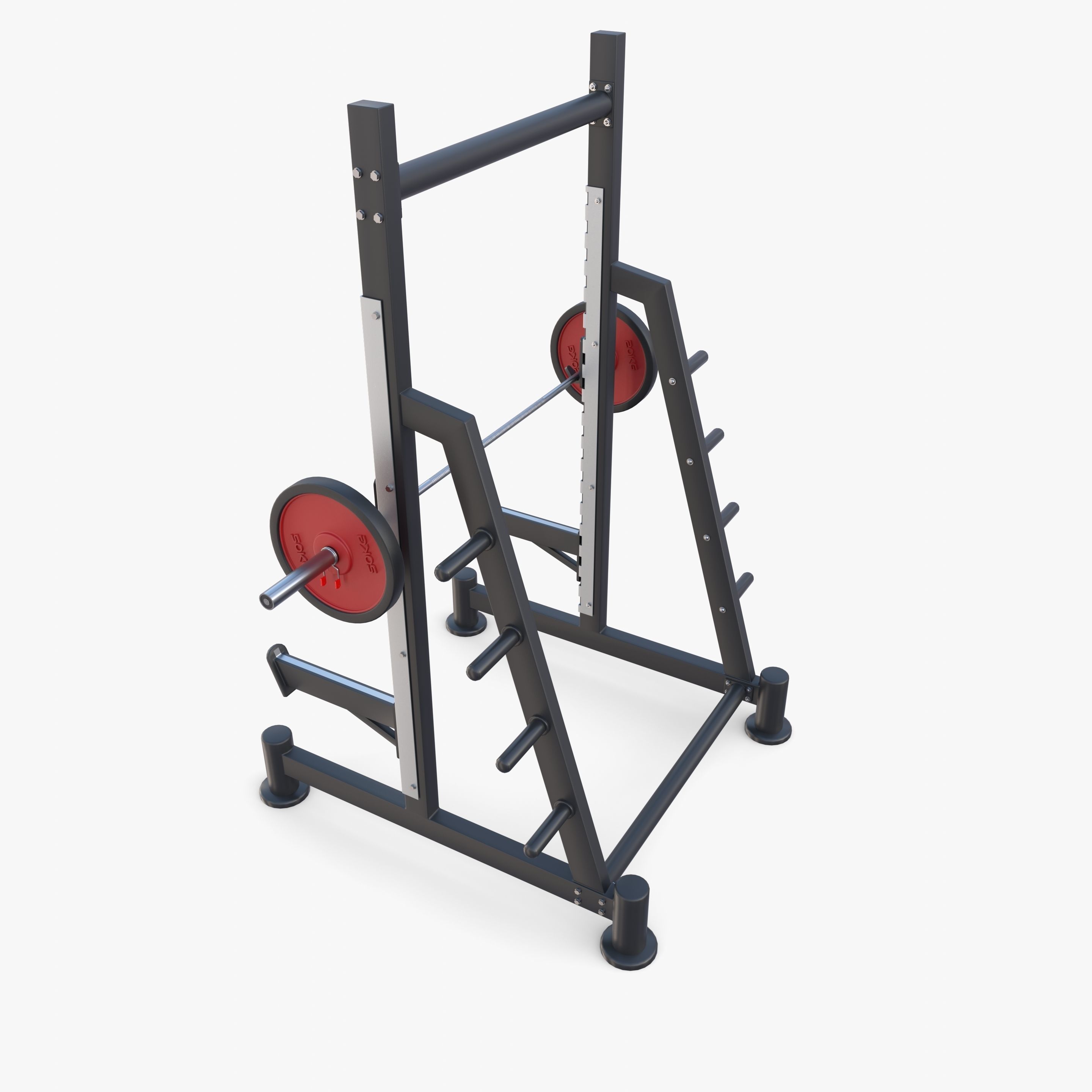 Squat rack 3D model_10