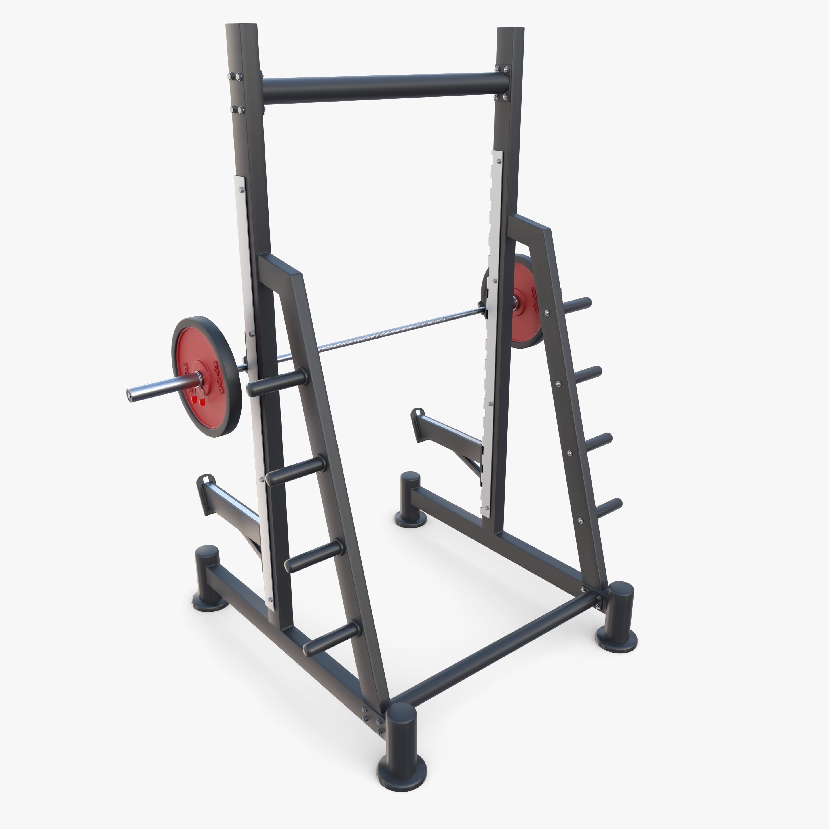 Squat rack 3D model_3