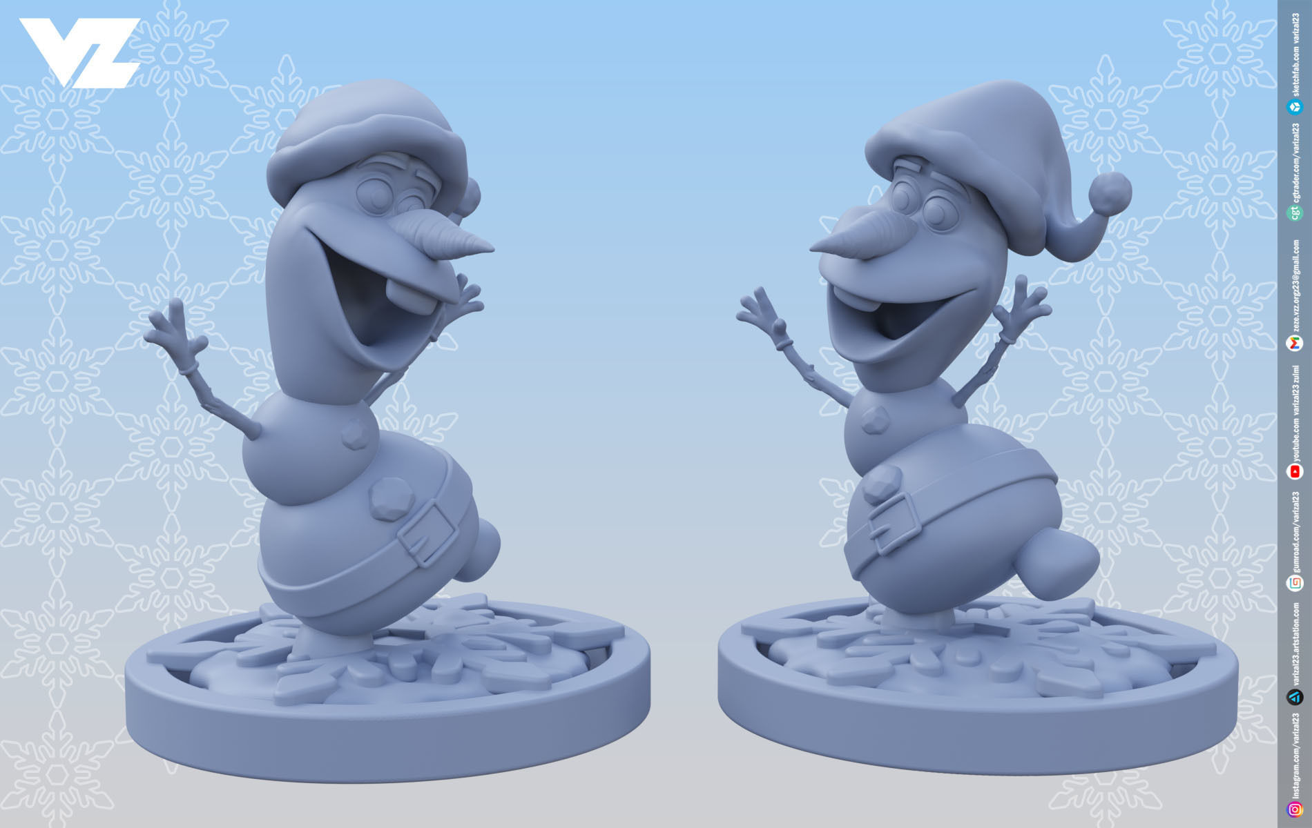 Olaf - Frozen Files 2in1  3D print model_3