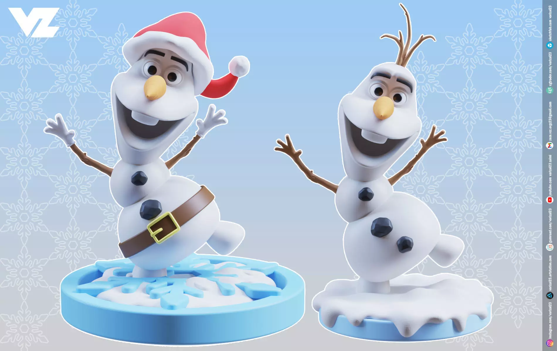 Olaf - Frozen Files 2in1  3D print model_0