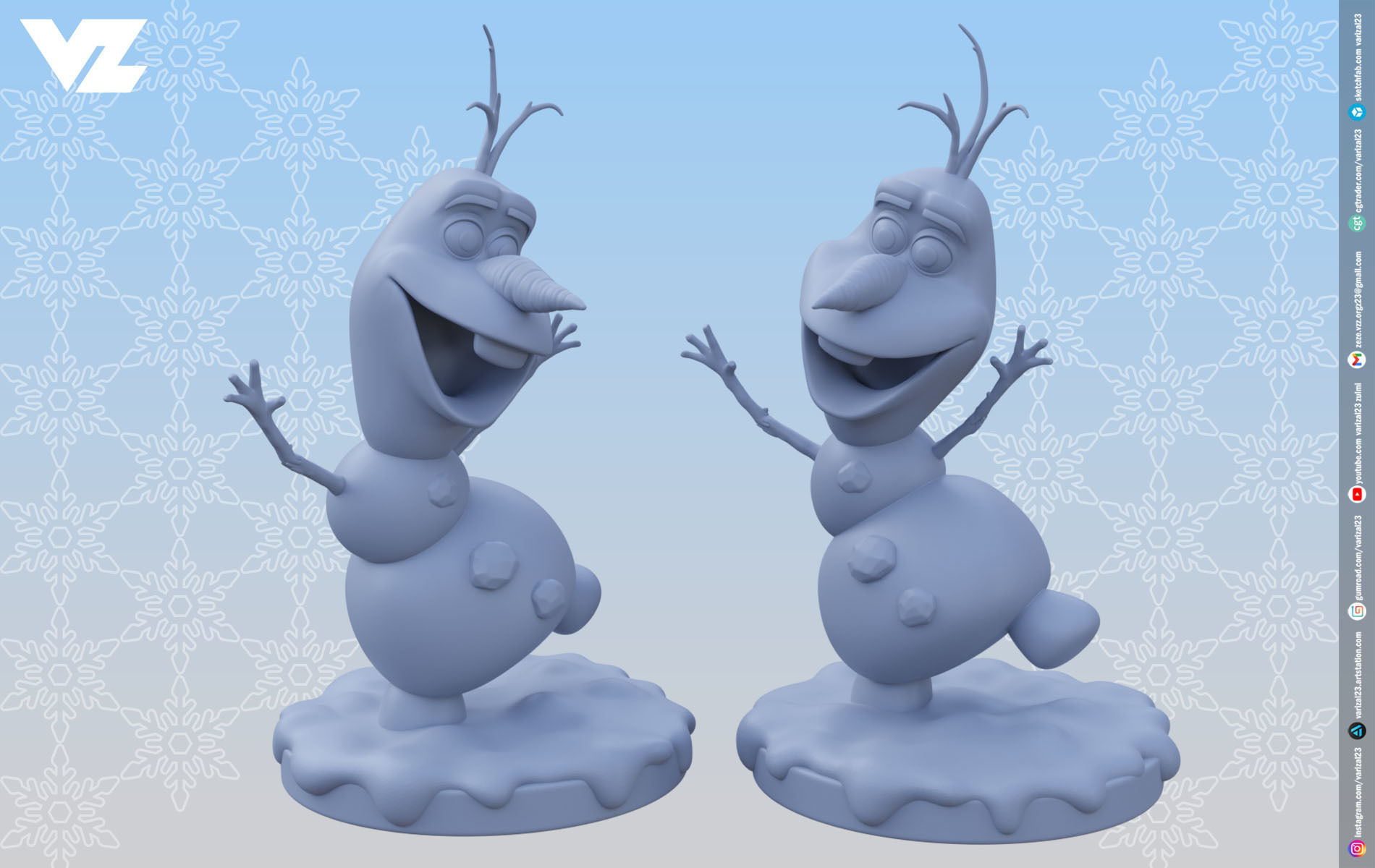 Olaf - Frozen Files 2in1  3D print model_2