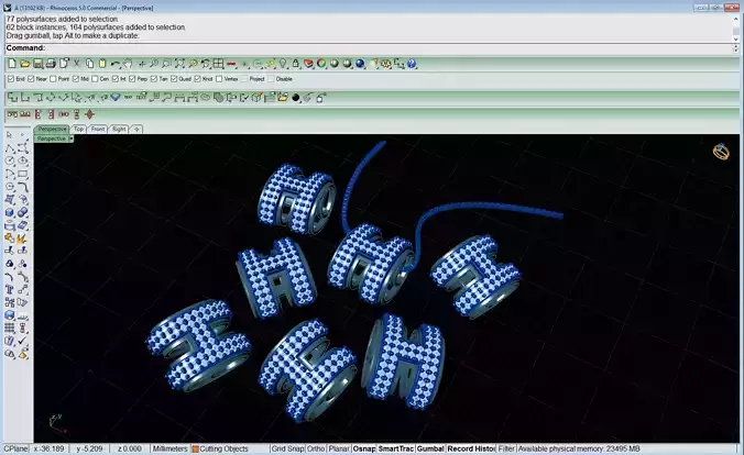 Letter H Pendant 3dm model