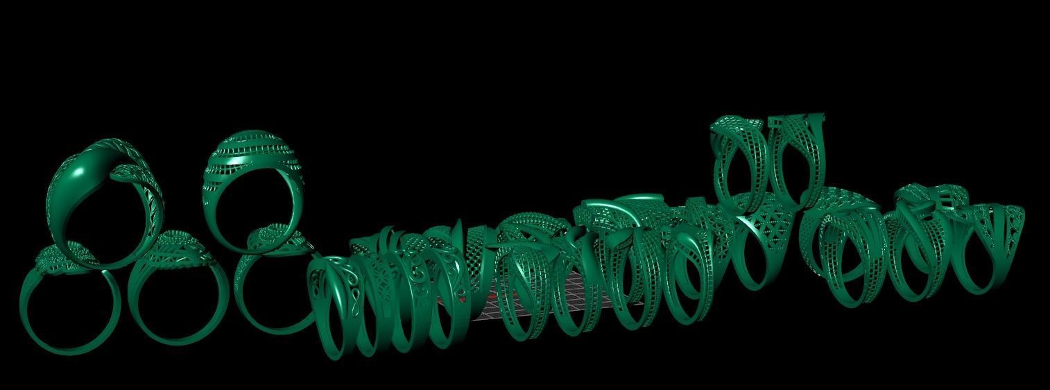 jewellery ring polished 3D model_2