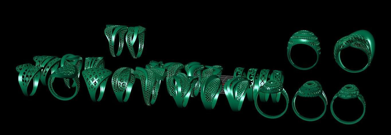 jewellery ring polished 3D model_1