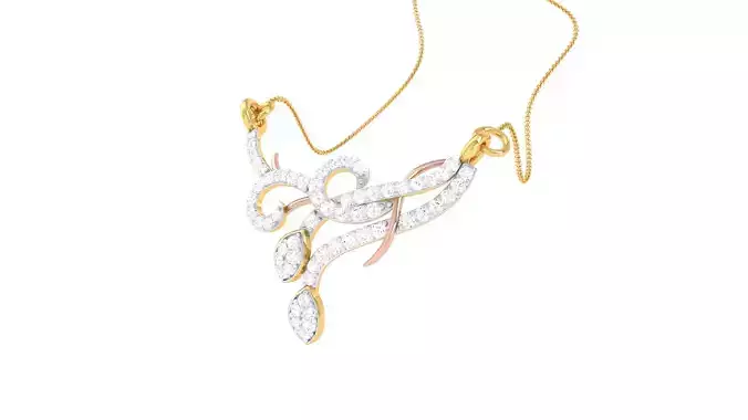 Women Necklace Pendants 3dm STL OBJ FBX Renders Details