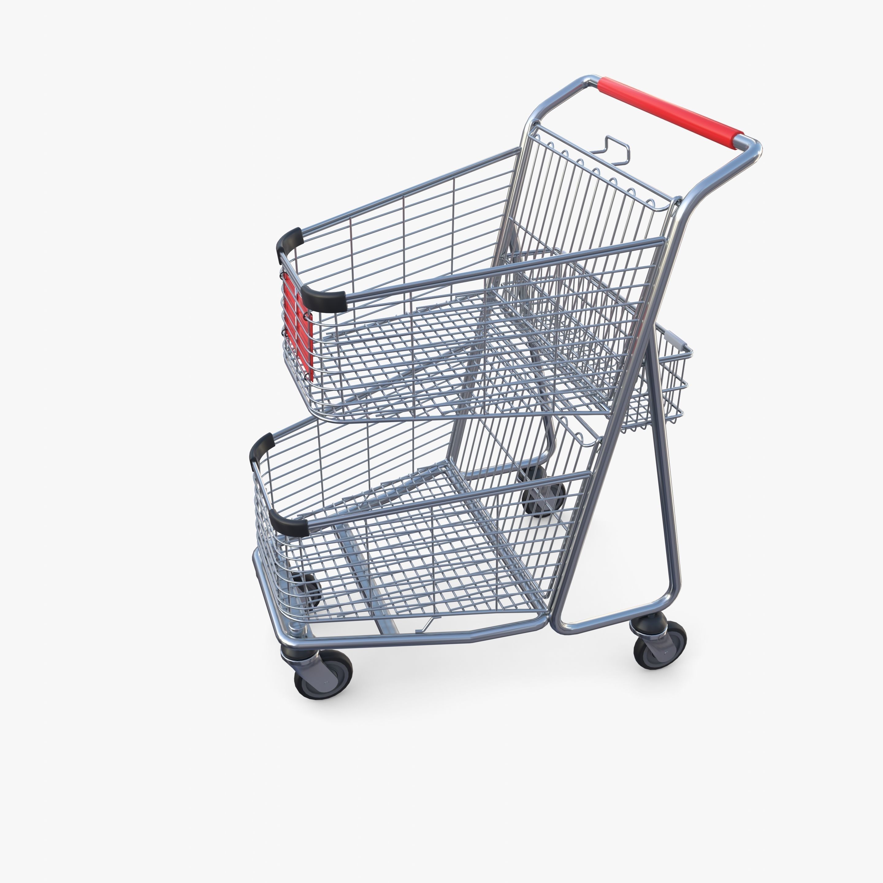 Shopping cart v3 3D model_8