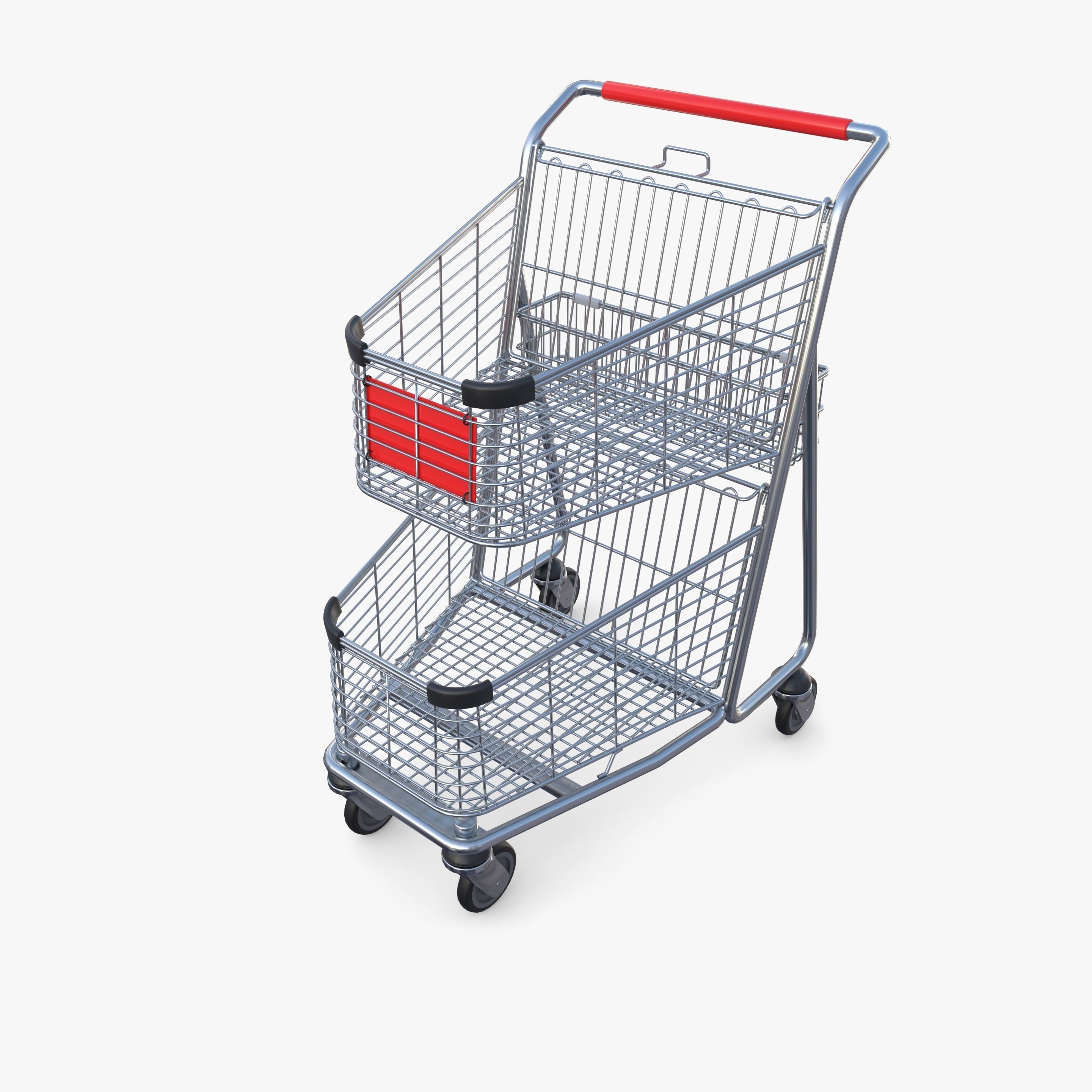 Shopping cart v3 3D model_7